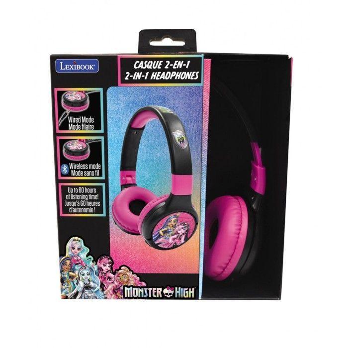Casque audio - Lexibook - Monster High - Bluetooth 5.0 - Pliable - Limitation de son 85 dB