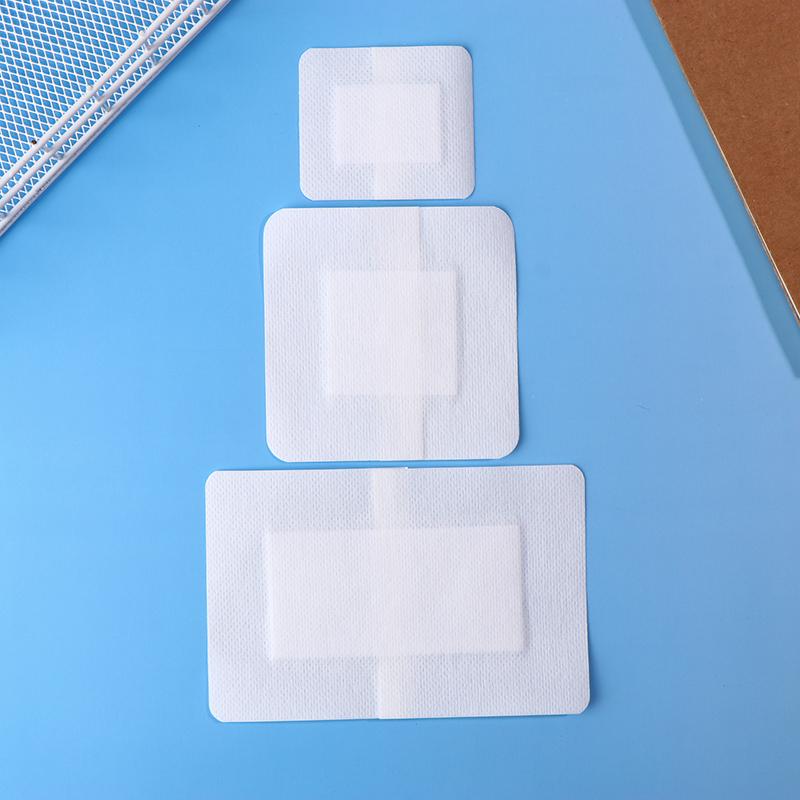 10Pcs Breathable Self-Adhesive Wound Dressings – Soft Non-Woven Gauze Pads with Elastic Edge for Outdoor Use