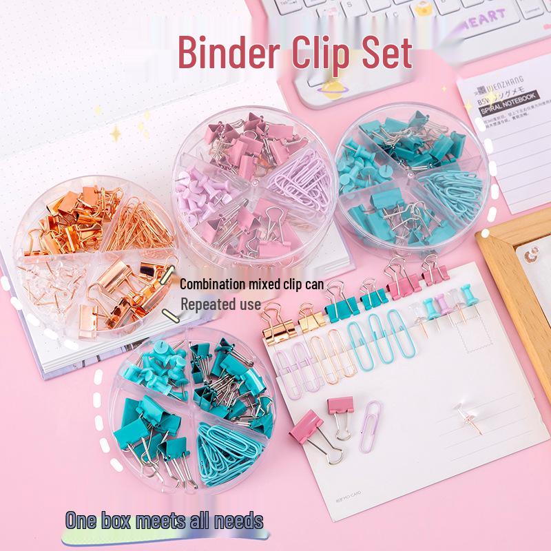 Macaron Metal Binding Clips for Student Papers and Office Bills
