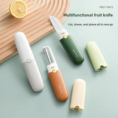 Fruit Knife Peeler, Skin Scraper, Multi-functional Household Dual-head Two-in-one Portable Tool, Dormitory Apple Skin Remover