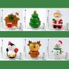 Cute Resin Christmas Ornaments Mini Santa Claus Snowman Elk Micro Landscape Xmas Home Office Miniature Desktop Decoration Supply