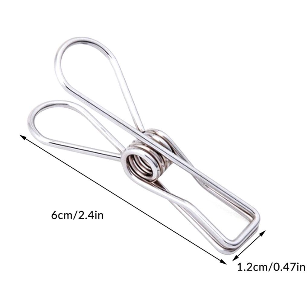 100pcs Stainless Clothes Peg Elastic Clip for Laundry Home Multi-Purpose Quilt Pin Tool