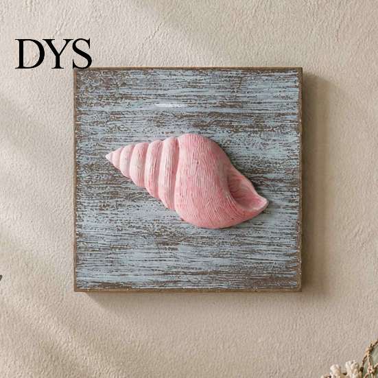 Coastal Wall Decor 3D Conch/Starfish/Shell Wooden Art, Distressed Style Decoration, Mediterranean Ocean Inspired for Bedroom Living Room or