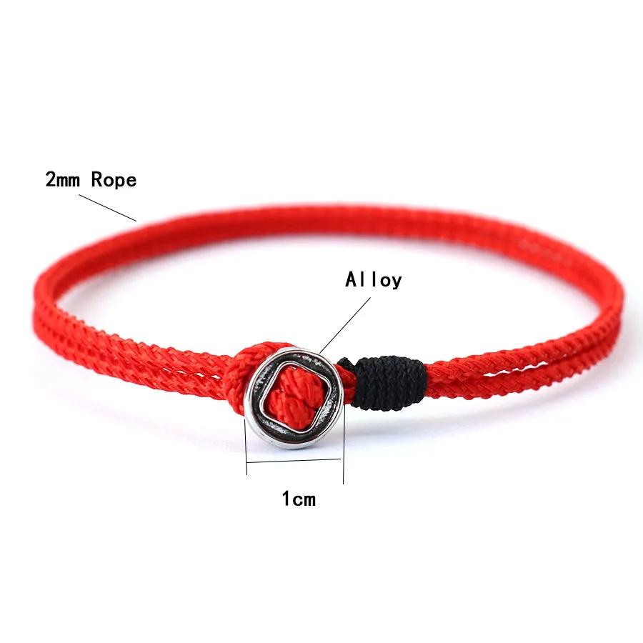 Ethnic 2mm Thin Rope Bracelet Handmade Weaven Nautical Wrap String Braclet for Men Women Leisure Accessories Lucky Amulet