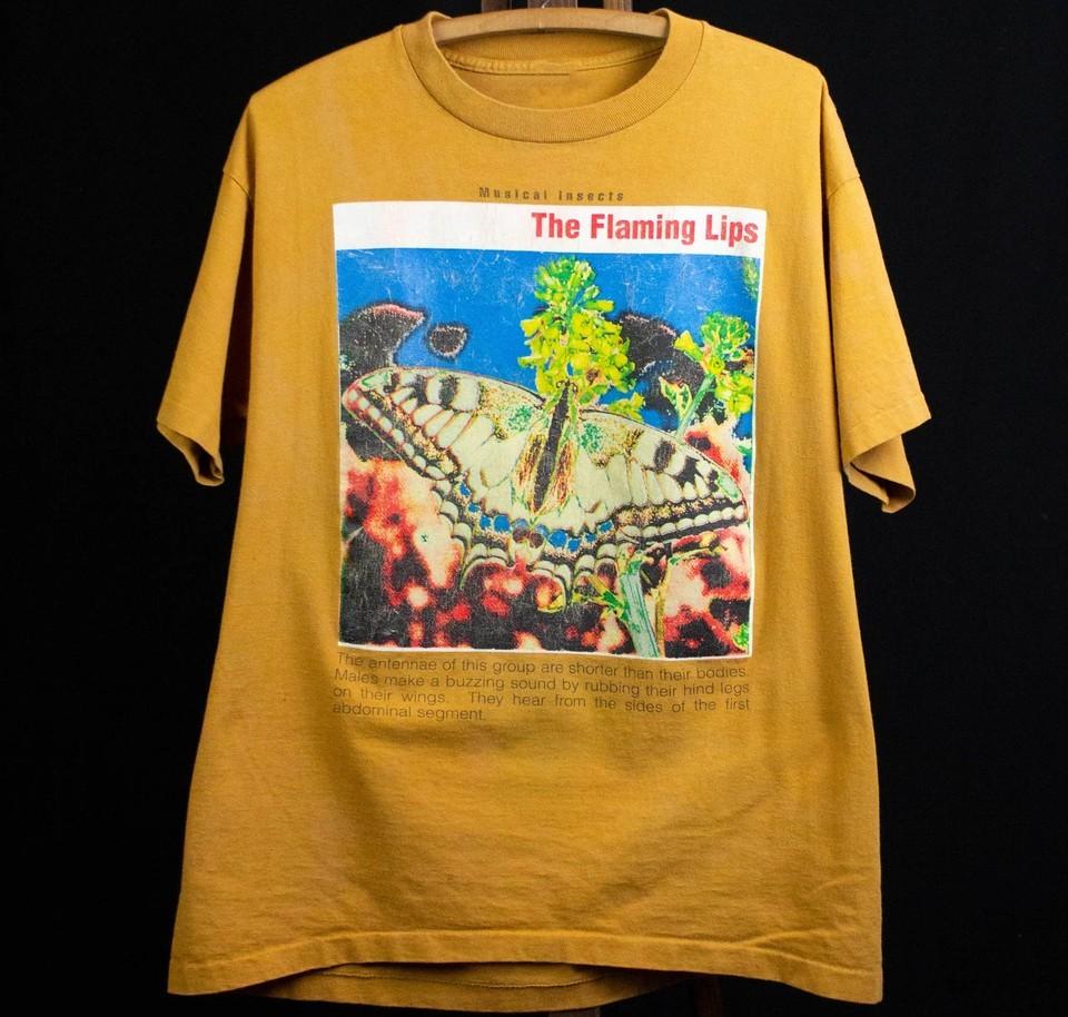 Maglietta Concerto Insetti Musicali The Flaming Lips Giallo Oro S-5XL E1225