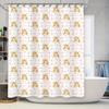 Cute Cat Shower Curtain Woodland Animal Bathroom Decor Farmhouse Style Waterproof Fabric Washable Home Decor Vintage