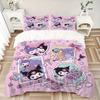 3pcs Kuromi's Printed Bedding Set, Soft and Comfortable Quilt Cover for Bedroom, Guest Room ( Not Included).H070
