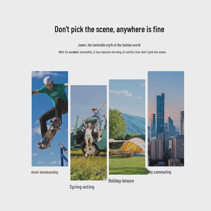 Jeanswest Men's All-Season Loose Straight Jeans T8021