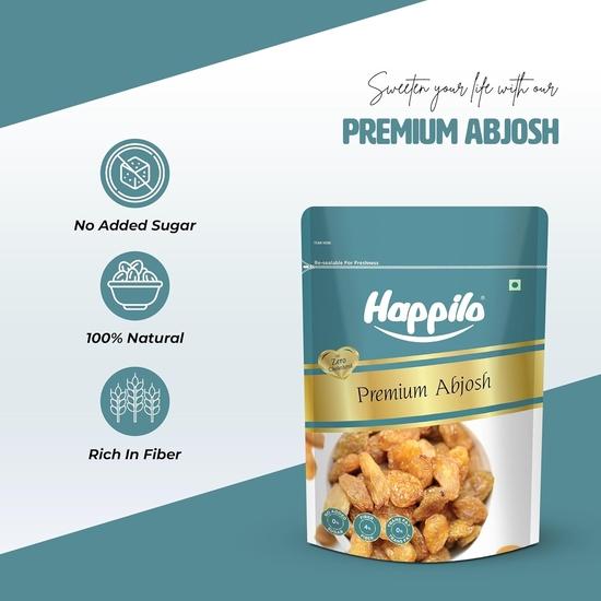 Happilo Premium Abjosh 200g, Naturliga Munakka Torkade Frukter Stora Gyllene Russin, Naturligt Söta, Smakrika & Hälsosamma Snacks, Inga Konstgjorda Smaker