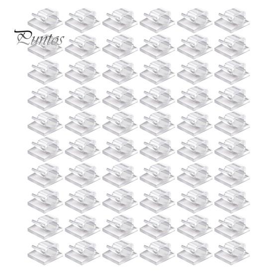 

60 шт. самоклеящиеся крючки для органайзера шнура липкие держатели проводов мини-размера многоцелевые прозрачные зажимы для управления кабелями 60pcs