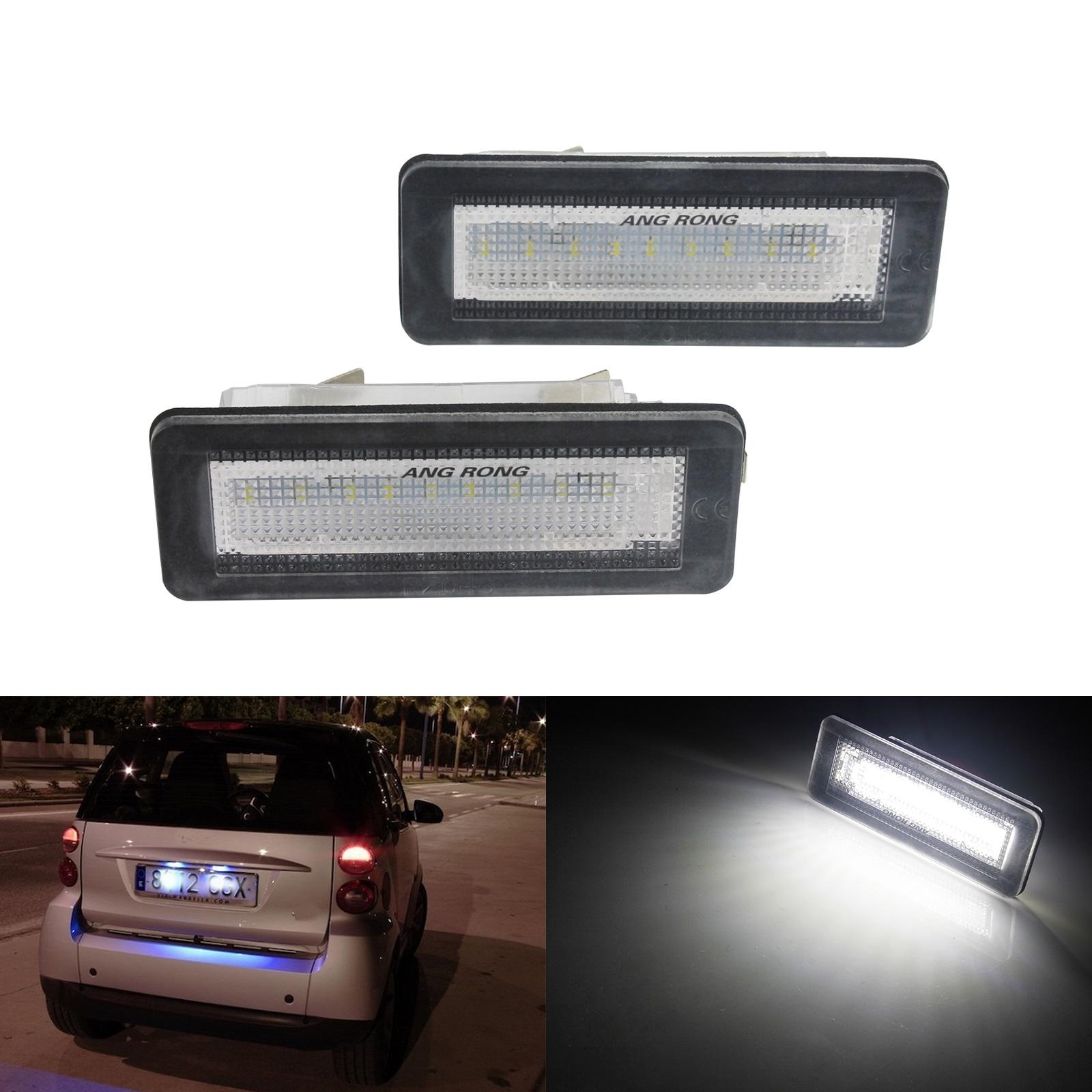 For Smart LED License Number Plate Light for Smart Fortwo W451 Coupe Convertible Cabrio 451 Licence Plate Light Tail Lamp