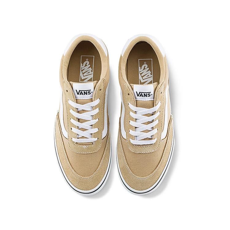 Vans Brooklyn LS Abrasion Resistant Low Top Skateboard Shoes Men's Ecru VN000D7Q4MG