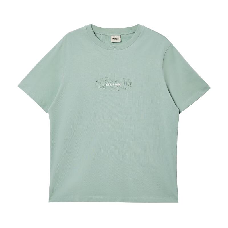 JACK&JONES Men's Letter Embroidered Short Sleeve Round Neck T-Shirt