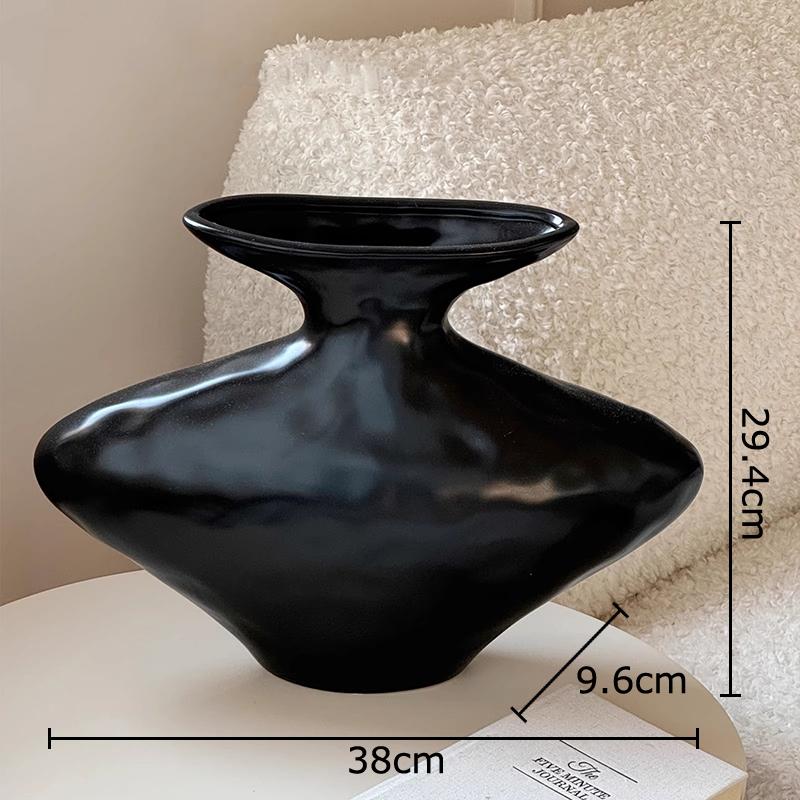 Creative Wrinkled Texture Ceramic Vase Hydroponics Plant Pots Table Decoration Flowers Arrangement Vases Room Aesthetic Decor