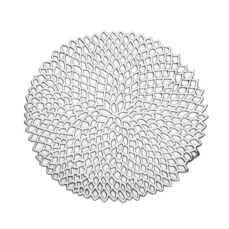 New Placemat for Dining Table Mat Soft PVC Round Placemat Hot Resistant Mats Coffee Cup Table Coaster Home Desktop Decoration