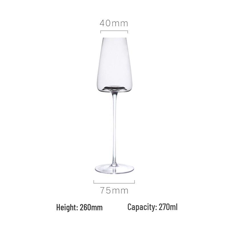 Handmade Burgundy Crystal Wine & Champagne Glass Stemware Set