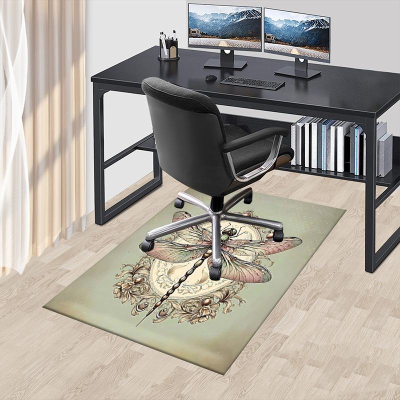 1PC Dragonfly Ornament Extra Large Non Slip Floor carpet, Office, family, bedroom, Studio Large Area Rug Indoor Rugs, Vibrant Colors