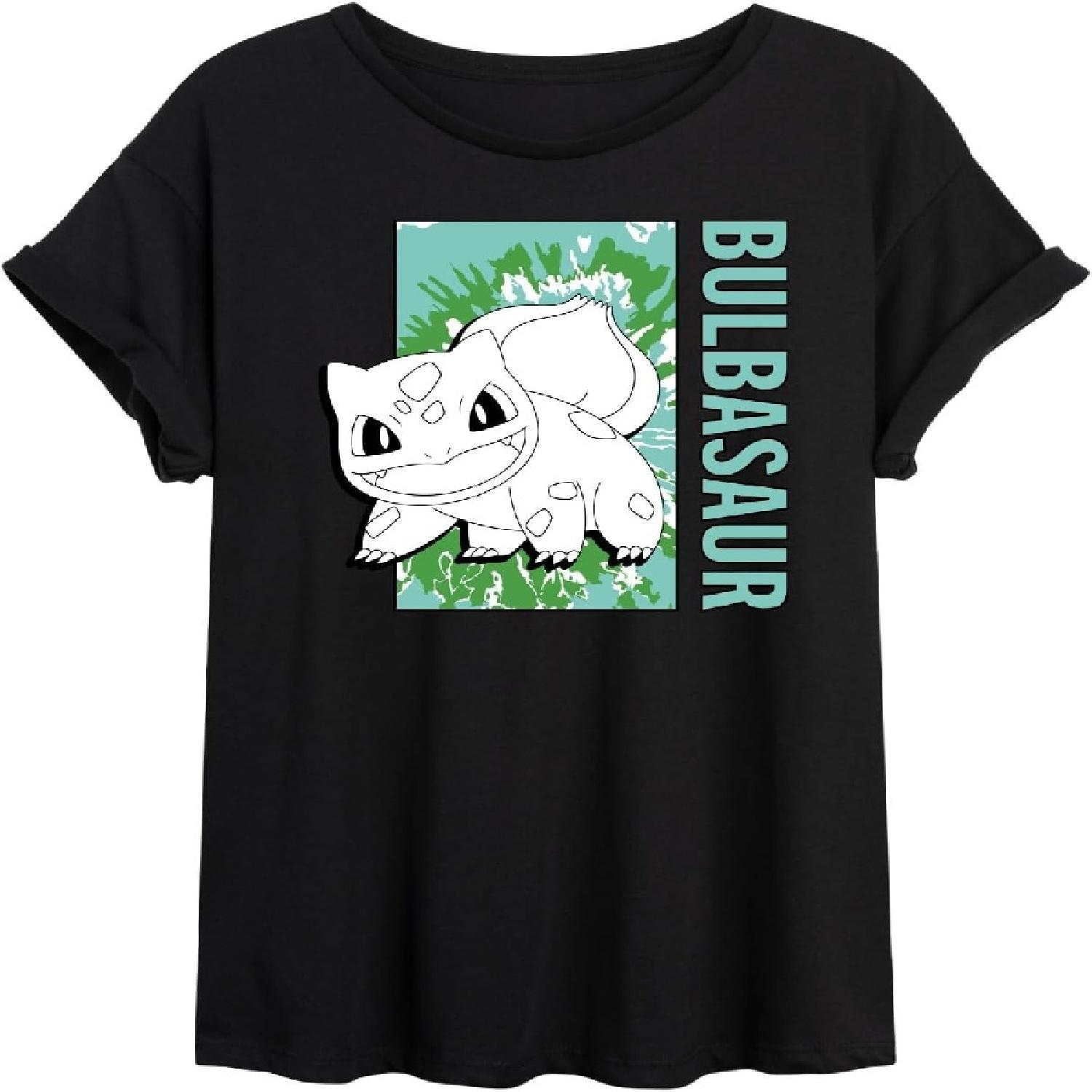 HYBRID APPAREL - Pokémon - Tie Dye Bulbasaur - Women s Oversized T-Shirt S