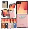 Leather Wallet Case For Samsung Galaxy Z Flip 8 7 Fe 6 5 4 3 Flip8 Flip7 Flip 7Fe Flip6 Flip5 Flip4 Flip3 Kickstand Phone Cover