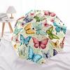 1pc Butterfly Pattern Automatic Open/close Umbrella, 8-Rib Sturdy Structure, Artistic Pattern, Compact Design, Fashion Lovers L042