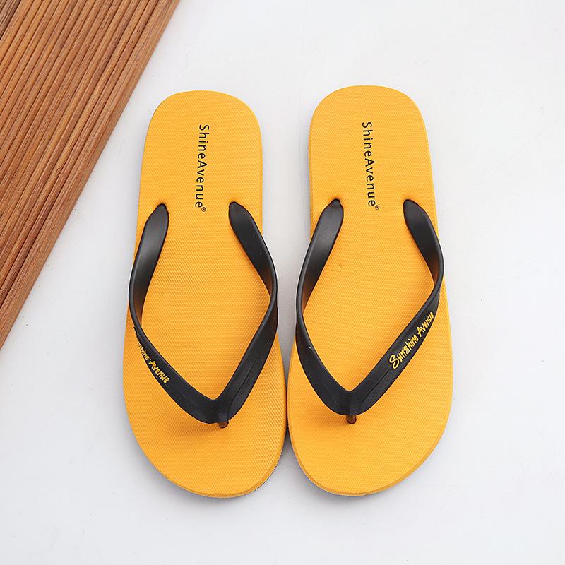 

Шлепанцы, летние внешние шлепанцы, модные нескользящие молодежные сандалии на клипсе с мягкой подошвой 42-43 жёлтый