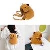 Capybara Plush Water Animal Backpack With Zipper Closure For Casual Daily Use