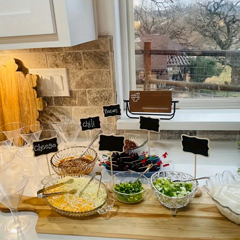 10 Stück Mini Holz Kreidetafel Hochzeit Küche Restaurant Schilder Kreidetafel Schreiben Mitteilung Nachricht DIY Farbe Holztafel