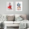 Street Art Canvas Painting Graffiti Piano Guitar Singing Woman Posters for Living Room Frameless Prints Wall Decor Picture No Frame