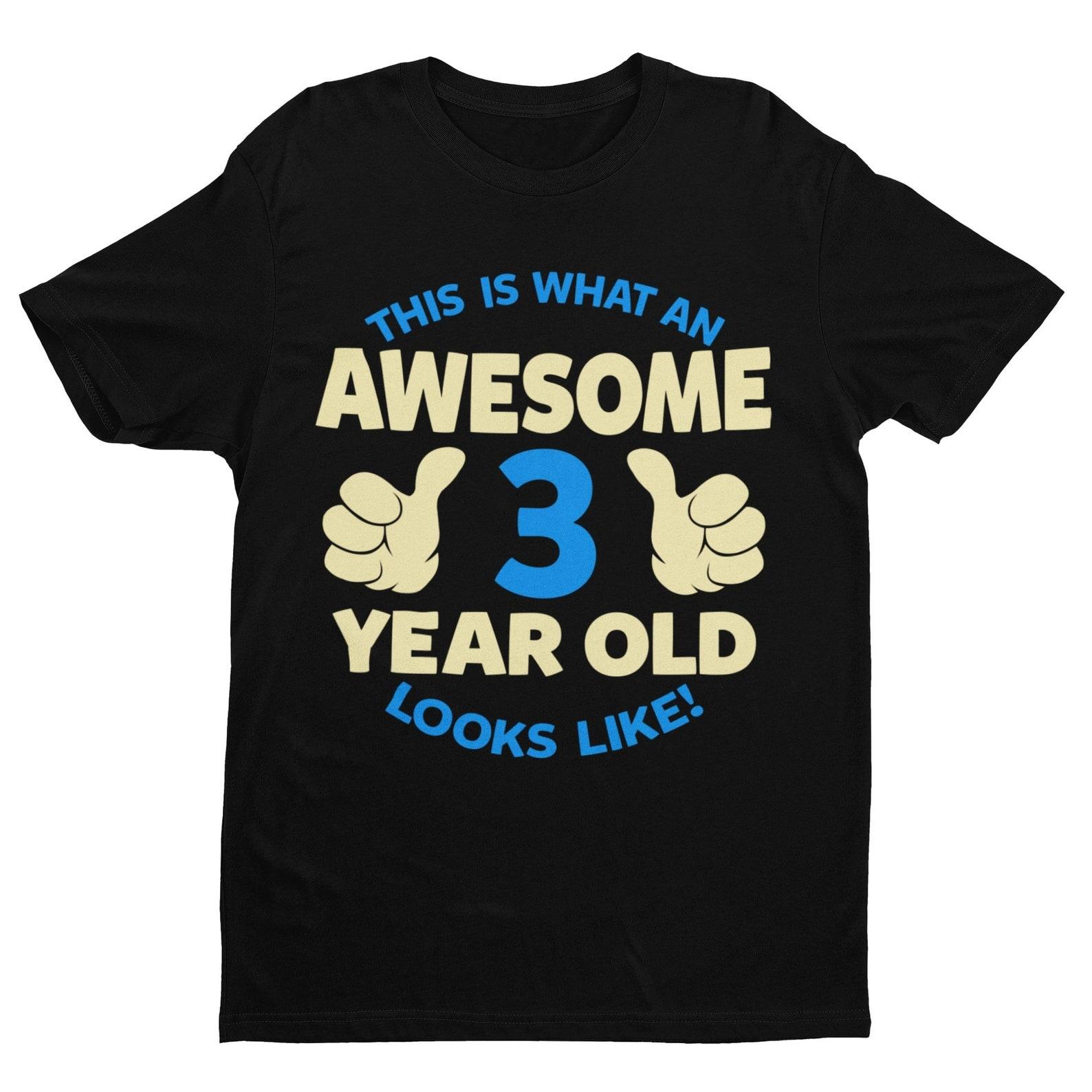 3 Year Old T-Shirt: Boys 3rd Birthday Gift S