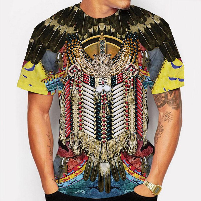 Indian T-Shirts Ethnic Style 3D Print Streetwear Men Women Vintage Casual Oversized Short Sleeve T Shirt Kids Tees Tops Clothing