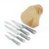 Anna Rossi set di 5 coltelli con supporto in legno (cuochi affettare pane pelare coltello da frutta) portacoltelli a doppio taglio incluso acciaio al manganese alto