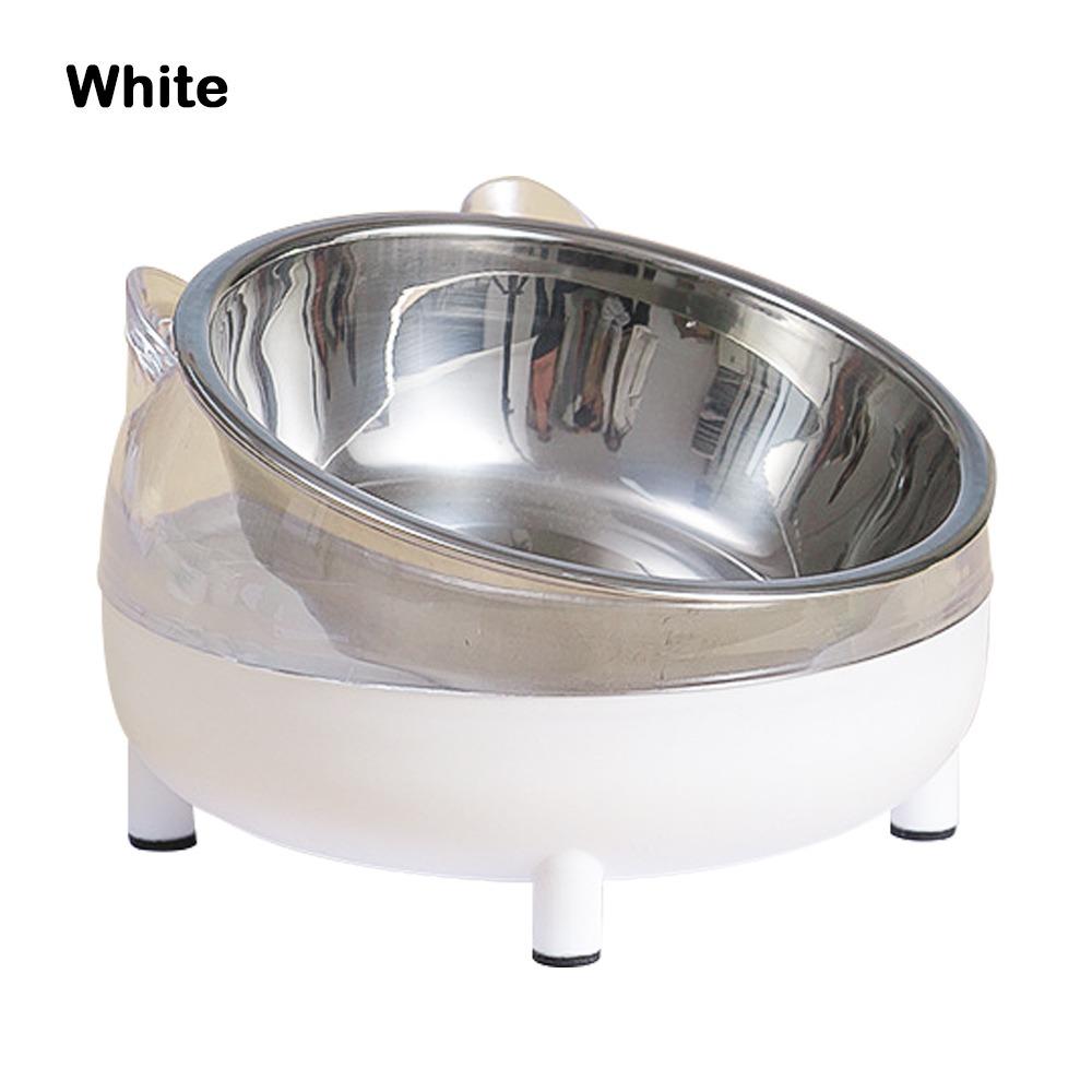 New Stainless Steel Elevated Cat Bowls Easy Clean Plastic Pet Drinking Dish Tilted Design Pet Feeding Dish Dog Feeding
