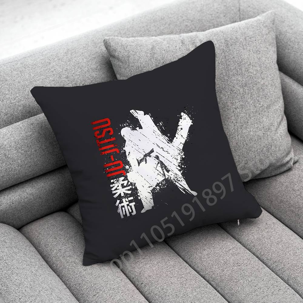 Brazilian Jiu Jitsu BJJ Throw Pillow Case For 50x50cm 40x40cm 55x55cm 45x45cm 30x30cm Square Bedroom Pillowcase Cover