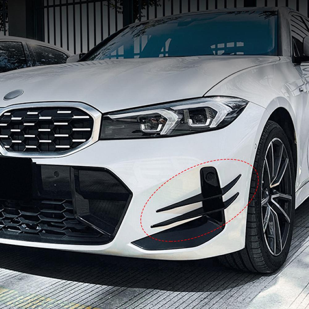 4Stk/Set Auto Frontstoßstange Nebelscheinwerfer Seitenfinnen Lippe Splitter Luftblende Passform Für BMW 3er G20/G21 LCI 2023+ M Sport