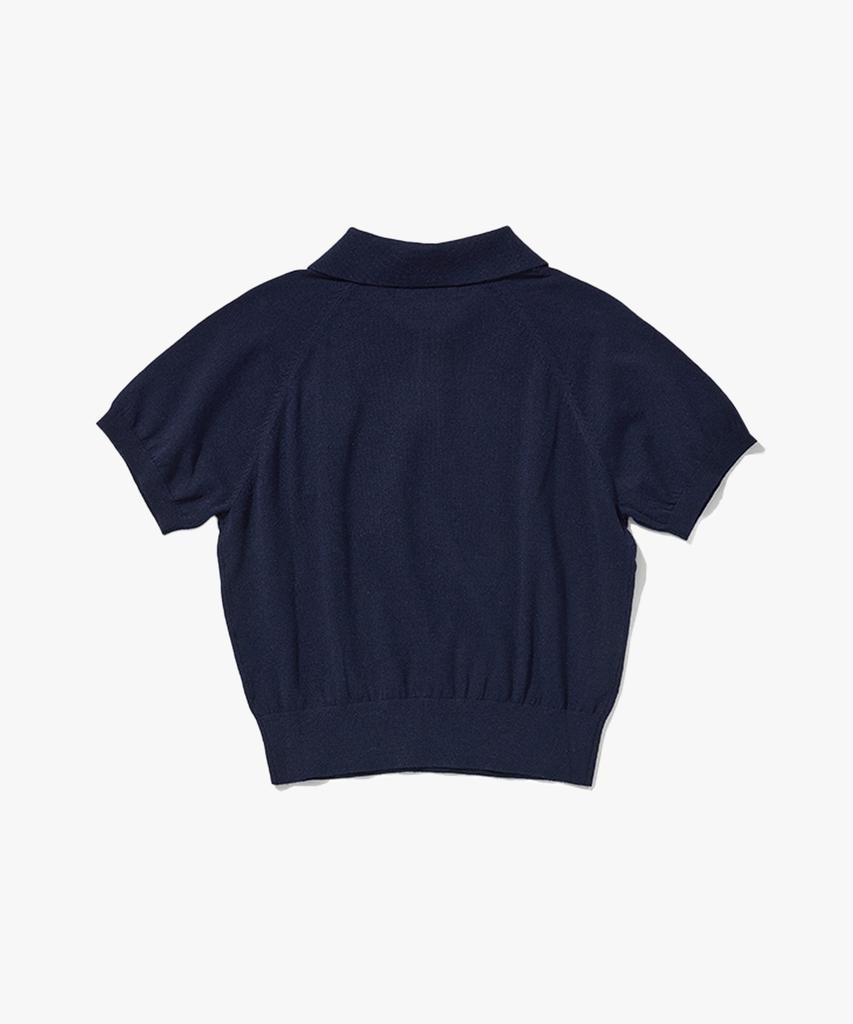 PLAC WOMEN Collared Knit Top Navy