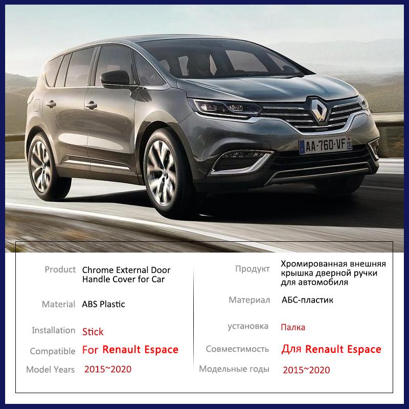 Carbon Fiber Door Handle Cover Fit for Renault Espace 5 V 2015 2016 2017 2018 Car Protective Film Accessories Stickers