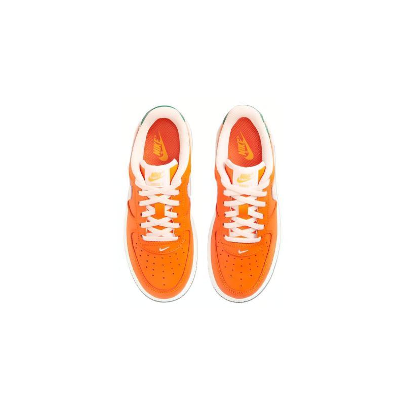 Nike Air Force 1 LV8 Low Top Skateboard Shoes Lava Orange Children Aged 3 7 Years Old Sneakers DQ5086-811