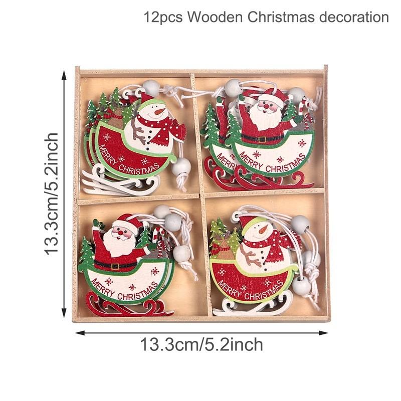 Holz-Weihnachtsanhänger Frohe Weihnachten Dekoration für Zuhause 2025 Navidad Ornamente Weihnachtsbaum-Dekoration Xmas Geschenke Neujahr 2026