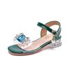 Girls sandals 2025 summer new girls princess shoes medium and old children soft sole foreign style children casual high heels