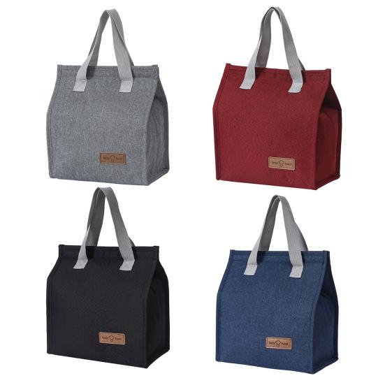 Insulated Lunch Bag Oxford Cloth Thermal Lunch Box Storage Bag Aluminum Foil Lining Handbag for Office School Picnic Food Lunch Storage