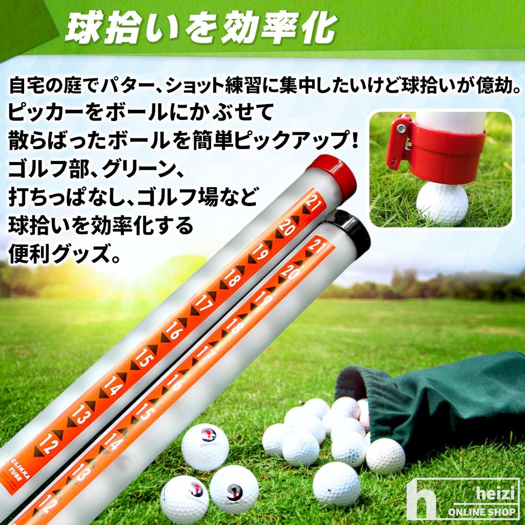 Heizi Golf Ball Picks Up and Collects Golf Balls Retriever, (21 Balls, Black)