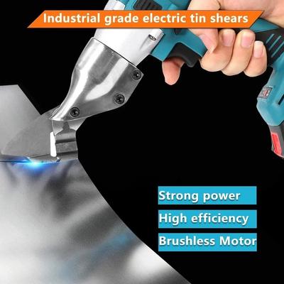 18V Cordless Portable Sheet Shears Carbon Steel Cutter Metal Cutting Power Tools Brushless Electric Iron Scissors