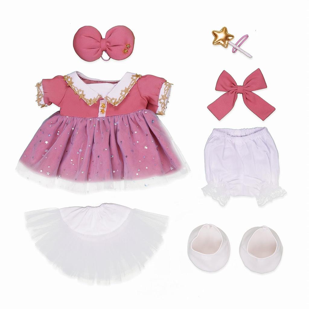 Duffy's new friends, Linabelle and StellaLou, star-patterned red costume, interchangeable, size S (no accessories included) [Used]