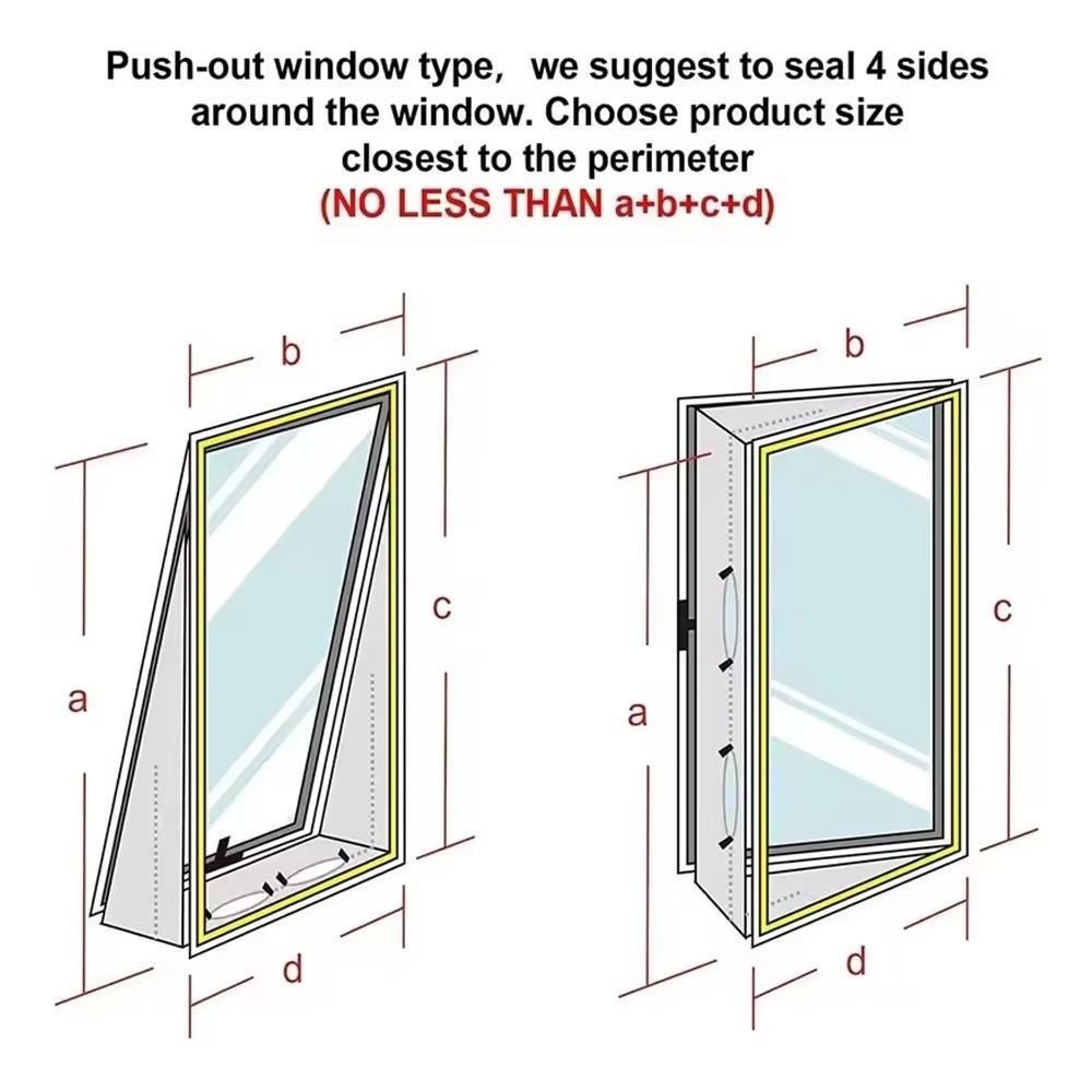Flexible AC Window Seal Cloth Conditioner Outlet Window Sealing Kit Air Condition Accessories