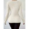 Women S Sexy Deep V Twist Knit Slim Fit Long Sleeve Sweater For Fall Winter