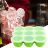 Ice Cube Mold Tray Food-Grade Silicone Ice Maker with Lid 9 Holes Easy Release Infant Food Food Container