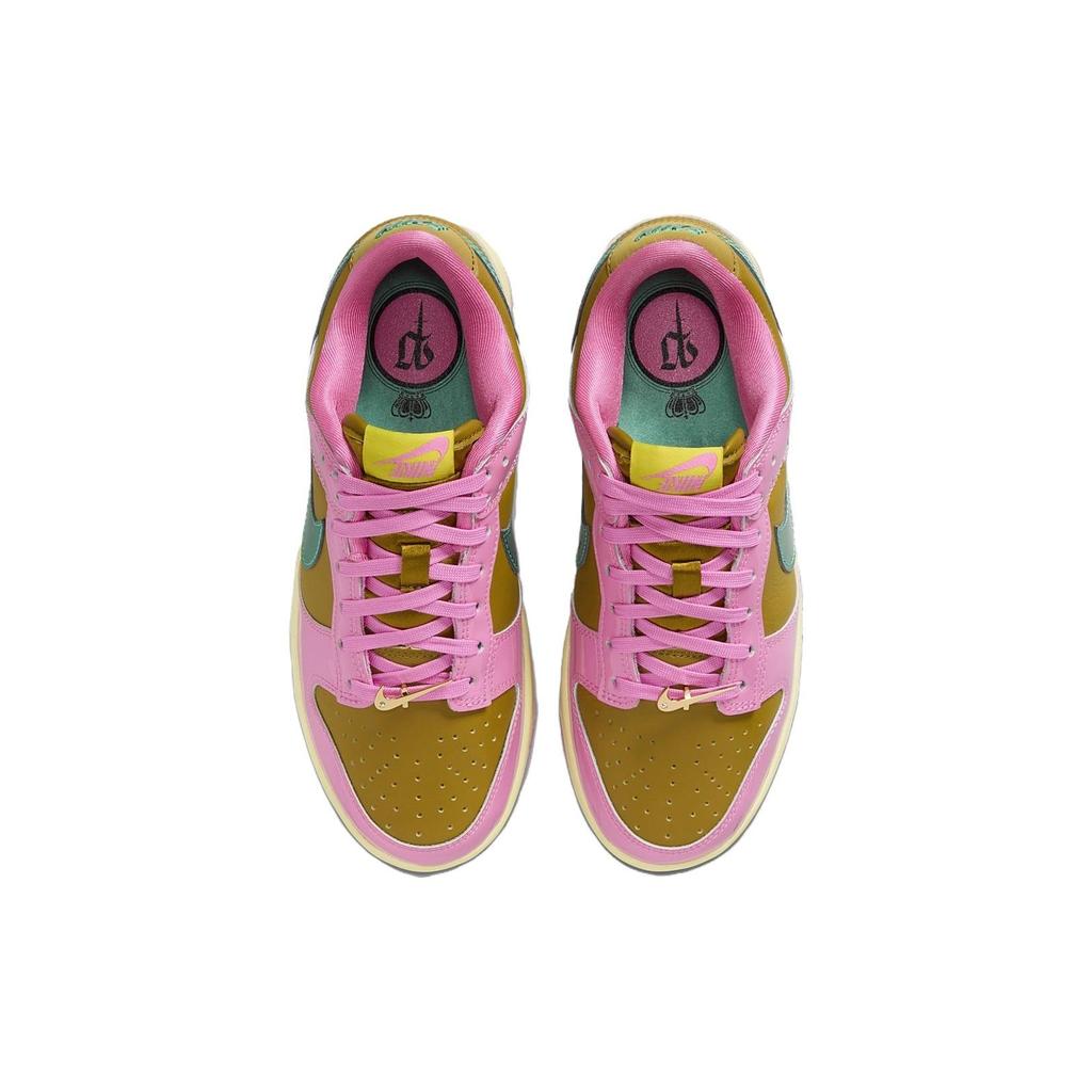 Parris Goebel X Nike  Dunk Low Playful Pink Women Sneakers Multi-Color Bronzine Clear-Jade FN2721-600