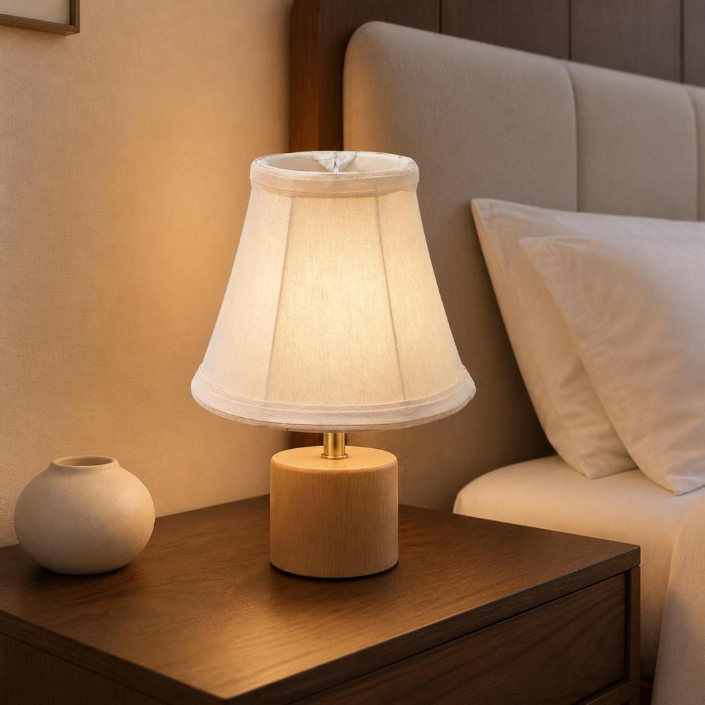 6 Pieces Attach-on Lampshade Bamboo-Textured Textile Small