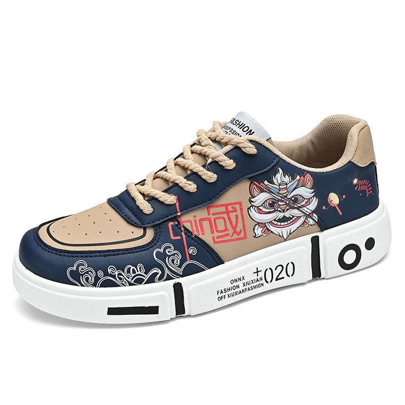 

Fashion Comfort Running Sneakers Lightweight Outdoor Anti Slip Sports Shoes Trendy Versatile Shoes Men Men s Summer Casual Board Shoes 44 синий