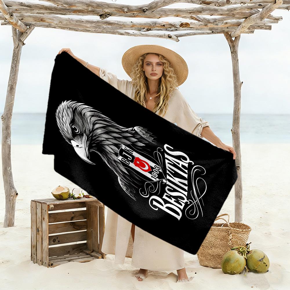 Asciugamano da Spiaggia per Appassionati Bjk Super Morbido Microfibra Tessuto Asciugatura Rapida Comodo Leggero